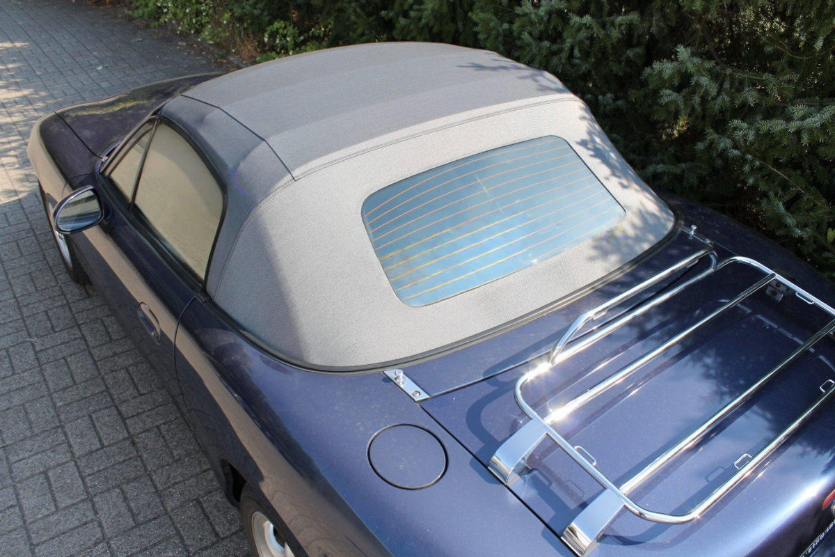 Mazda MX-5 convertible top 1-piece black with glass window Cabrio, Auto, Weiche Top, Heckfenster, Blau