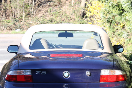 BMW Z3 Verdeck hell beige heck