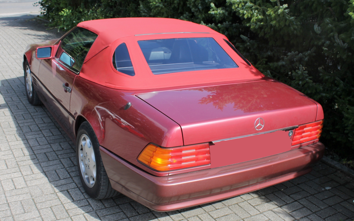 convertible, Mercedes, rot, Auto, Rückansicht, Mercedes, Oldtimer, Convertible, Rotes Auto, Rückansicht