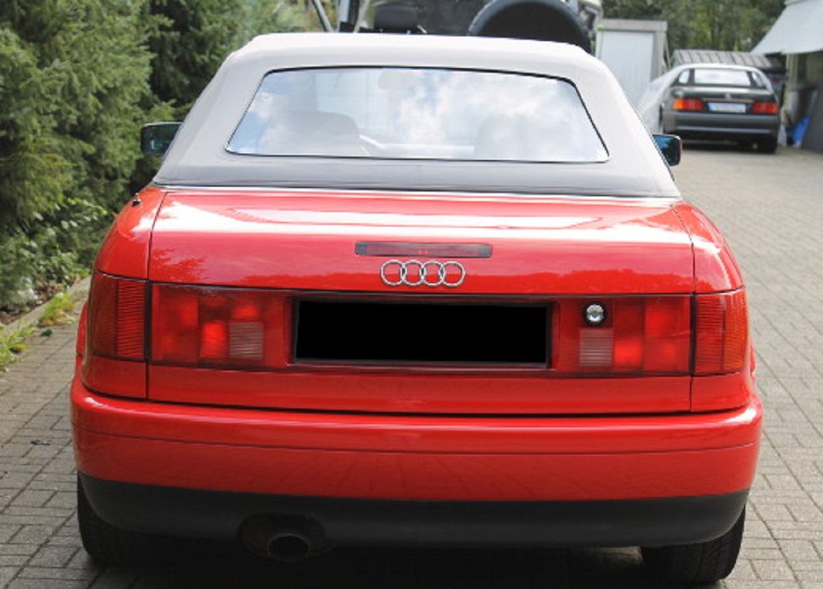 Audi 80 Cabrioverdeck Stoßstange, Fahrzeug, Auto, Nummernschild, Rad