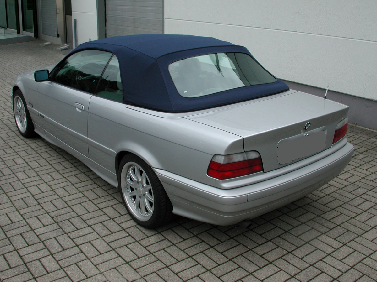 BMW E36 convertible top BMW, Cabrio, Silber, Cabrio, Dach